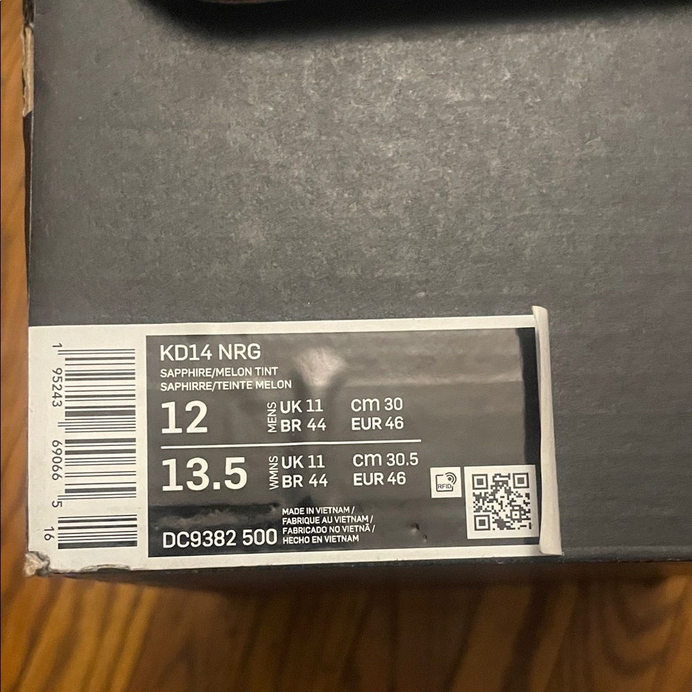 Nike KD14 NRG Sapphire Melon Tint Athletic Shoes